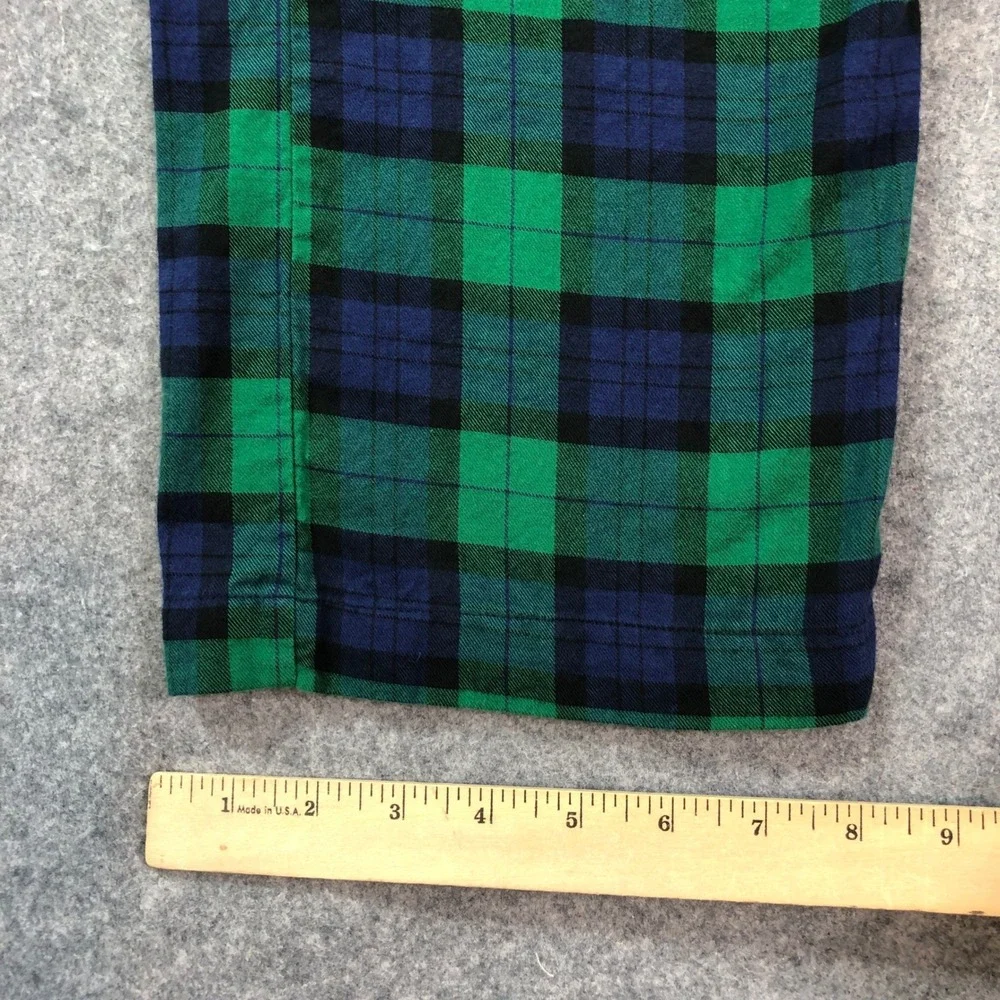 Polo Ralph Lauren Sleepwear Mens Pants M Green Blue Plaid Relaxed Fit Drawstring
